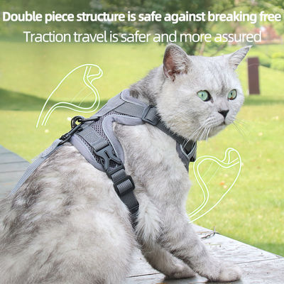 Coiffure pour chiens et chats de petite taille avec harnais pour animaux de compagnie à veste réfléchissante