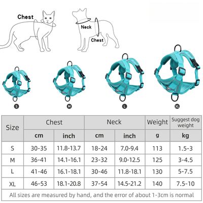 Coiffure pour chiens et chats de petite taille avec harnais pour animaux de compagnie à veste réfléchissante