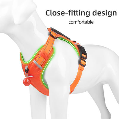 Nouveau harnais de poitrine pour animaux de compagnie à style gilet réfléchissant grand harnais de poitrine pour chiens à l'épreuve des explosions corde de traction pour chiens