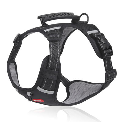 Nouveau harnais de poitrine pour animaux de compagnie à style gilet réfléchissant grand harnais de poitrine pour chiens à l'épreuve des explosions corde de traction pour chiens