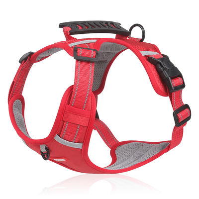 Nouveau harnais de poitrine pour animaux de compagnie à style gilet réfléchissant grand harnais de poitrine pour chiens à l'épreuve des explosions corde de traction pour chiens