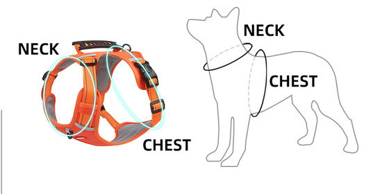 Nouveau harnais de poitrine pour animaux de compagnie à style gilet réfléchissant grand harnais de poitrine pour chiens à l'épreuve des explosions corde de traction pour chiens