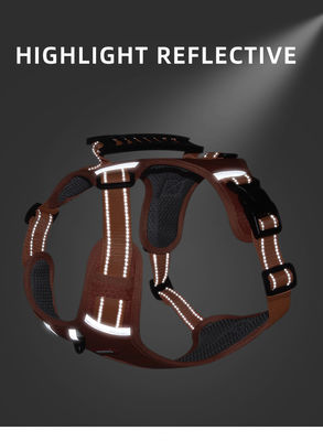 Nouveau harnais de poitrine pour animaux de compagnie à style gilet réfléchissant grand harnais de poitrine pour chiens à l'épreuve des explosions corde de traction pour chiens