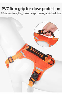 Nouveau harnais de poitrine pour animaux de compagnie à style gilet réfléchissant grand harnais de poitrine pour chiens à l'épreuve des explosions corde de traction pour chiens