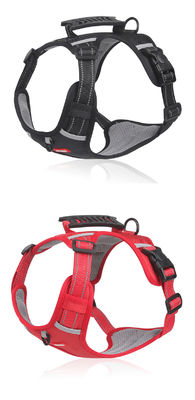 Nouveau harnais de poitrine pour animaux de compagnie à style gilet réfléchissant grand harnais de poitrine pour chiens à l'épreuve des explosions corde de traction pour chiens