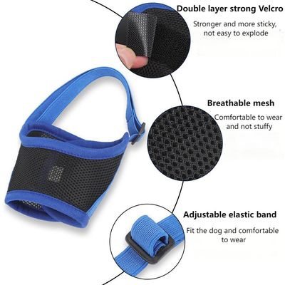 Masque pour animaux de compagnie Masque anti- aboiement et anti- morsure Bouchon de chien Maillage respirant Bouchon d' animal de compagnie Anti- ingestion fournitures pour animaux de compagnie