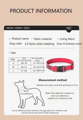Collier anti-dérapage Collier anti-perte réfléchissant Collier réglable pour chiens de taille moyenne et grande
